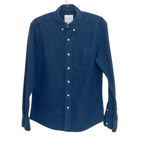 American Eagle kids blue button down shirt size XS